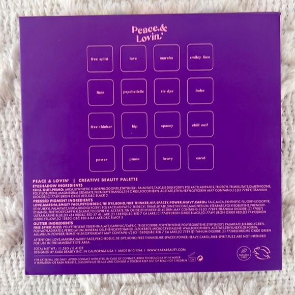 ♥️ Brand New! Urban Outfitters Kara Beauty PEACE & LOVIN' Eye Palette - Picture 4 of 11